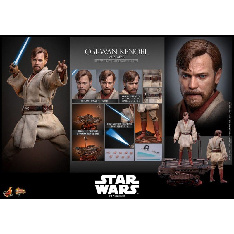 Star Wars, épisode III : La Revanche des Sith figurine Movie Masterpiece 1/6 Obi-Wan Kenobi (Mustafar) 31 cm | 4895228623508