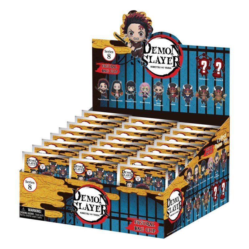 Demon Slayer Season 3 3D Foam Bag Clips Series 8 Display (24) | 0077764746505