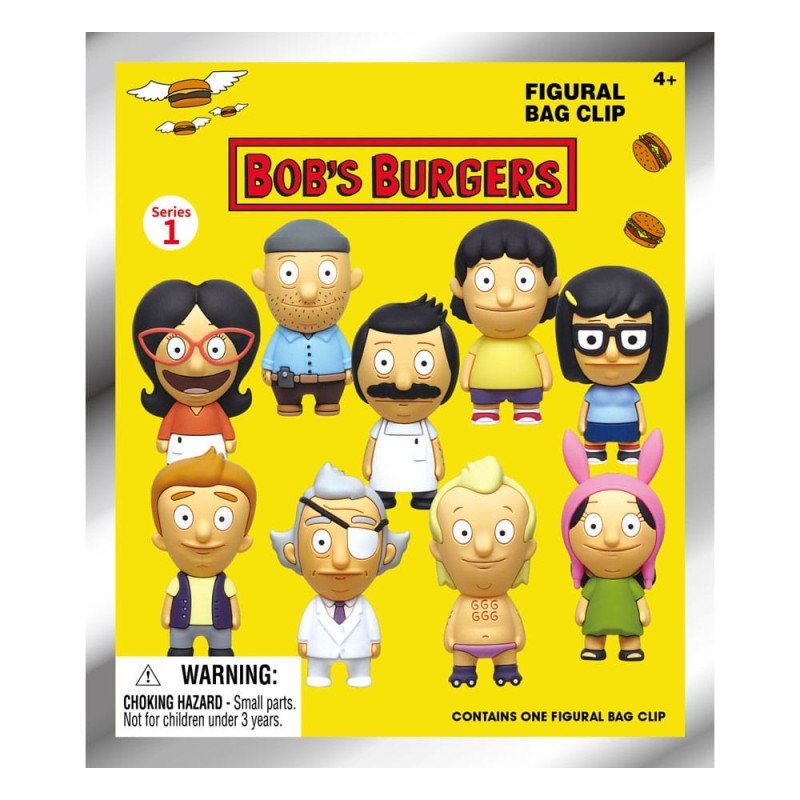 Bob's Burgers 3D Foam Bag Clips Series 1 Display (24) | 0077764859854