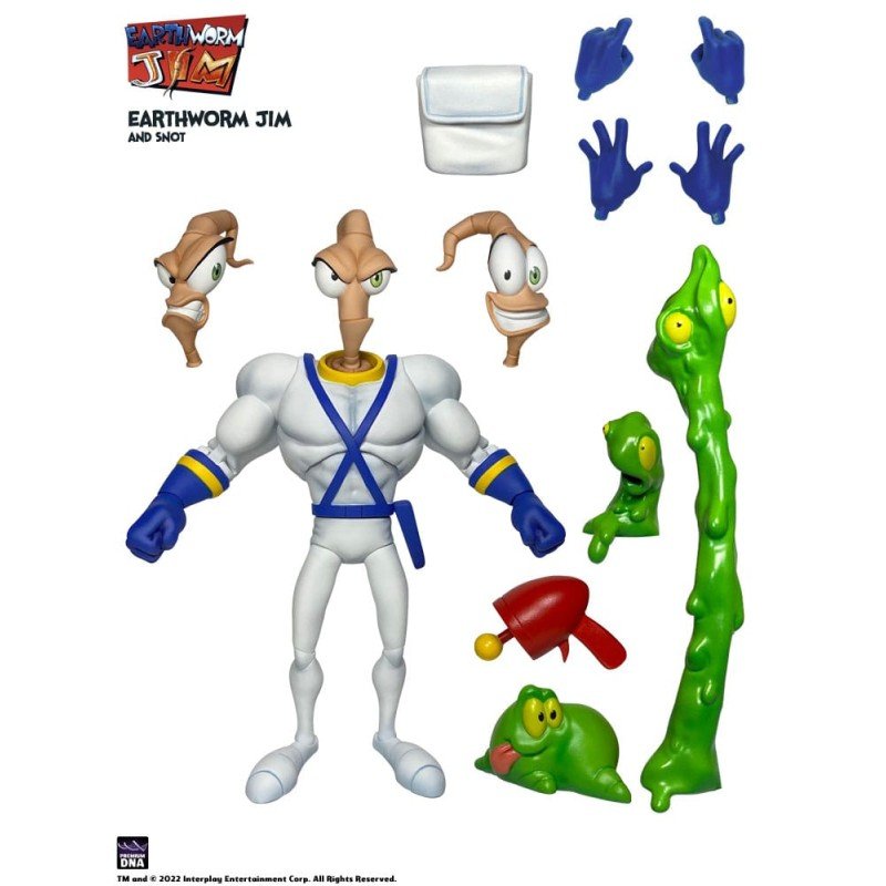 Earthworm Jim Action Figure Wave 1: Earthworm Jim & Snot 15 cm | 0653461762392