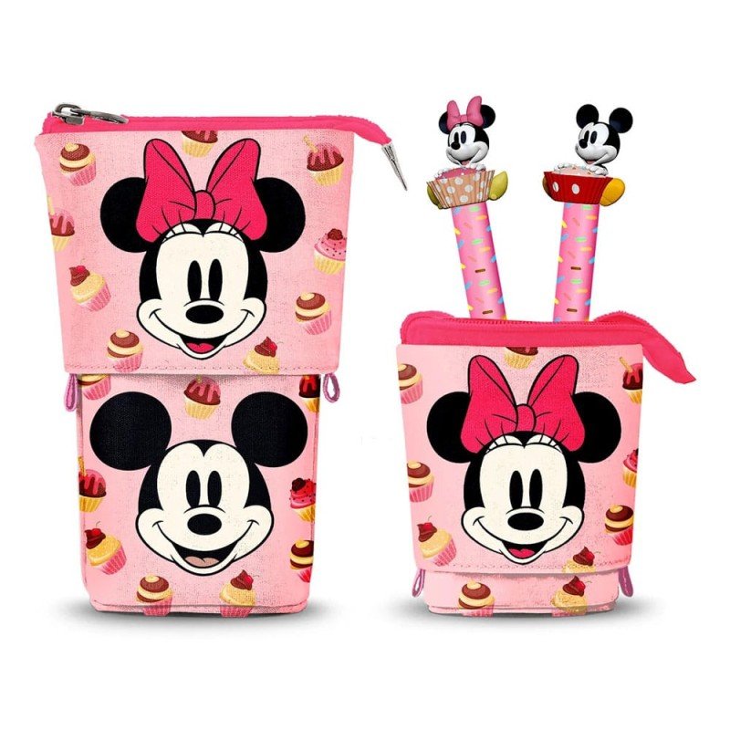 Minnie Pop Up Pencil Case with 2 Erasable Gel Pens | 8445118087864