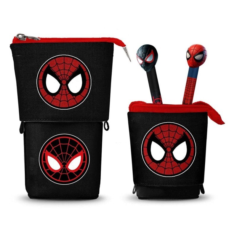 Spider-Man Pop Up Pencil Case with 2 Erasable Gel Pens | 8445118088236