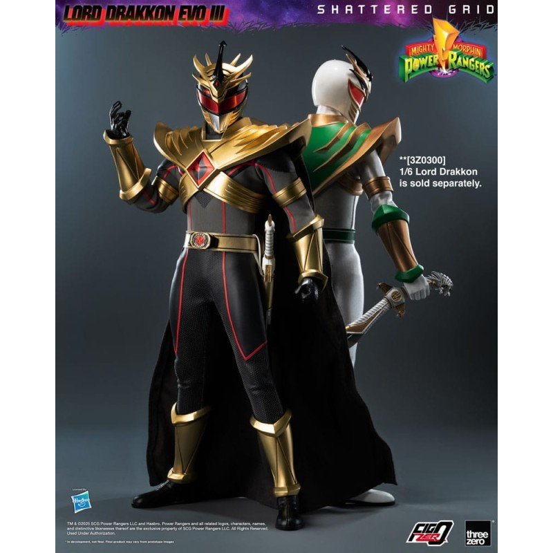 Mighty Morphin Power Rangers Shattered Grid FigZero Action Figure 1/6 Lord Drakkon Evo III 30 cm | 4895250819894