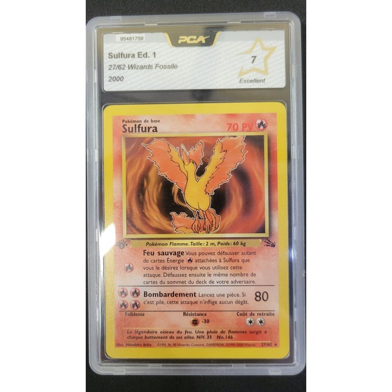 PCA - Pokémon TCG - Sulfura Ed. 1 n°27/62 - Wizards Fossile - 2000 | 53062316