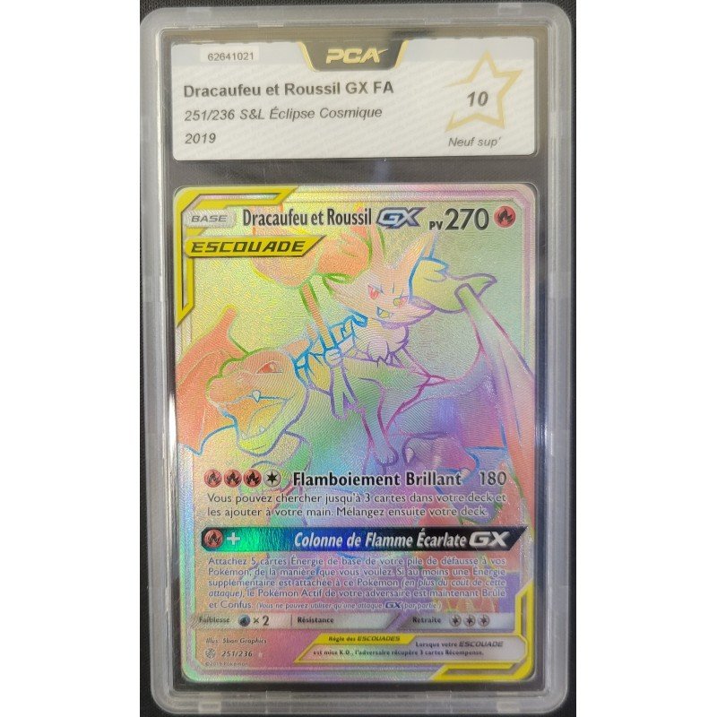 PCA - Pokémon TCG - Dracaufeu et Roussil GX FA n°251/236 - S&L Éclipse Cosmique - 2019 | 53062316