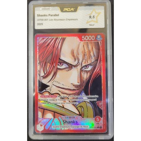 PCA - ONEPIECE TCG - Shanks Parallel OP09-001- Les Nouveaux Empereurs - 2025 | 656565