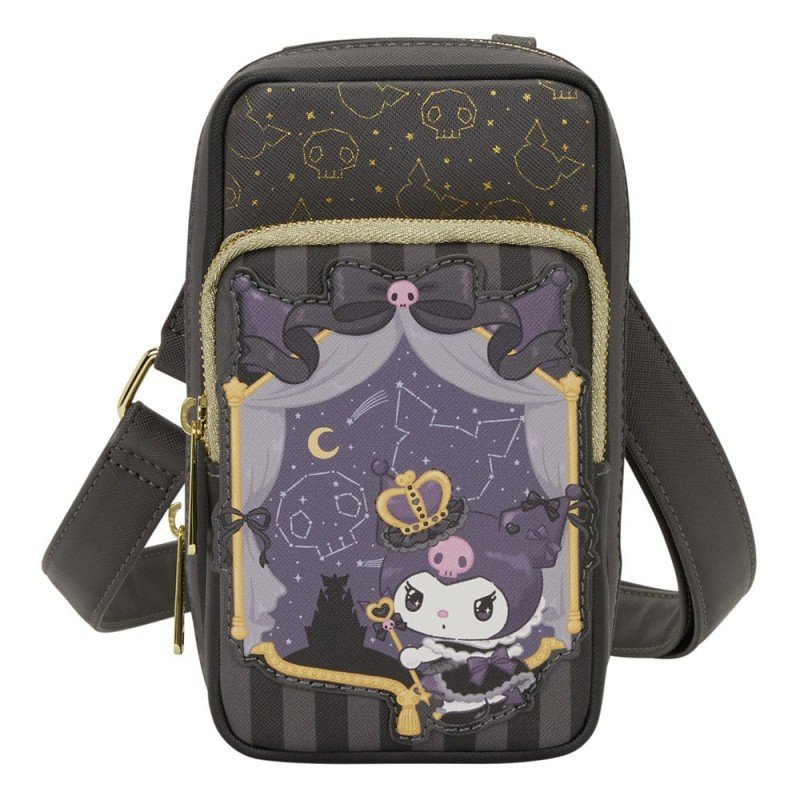 Sanrio by Loungefly Crossbody with Coin Bag 20th Anniversary Kuromi Cell Phone | 0671803564695