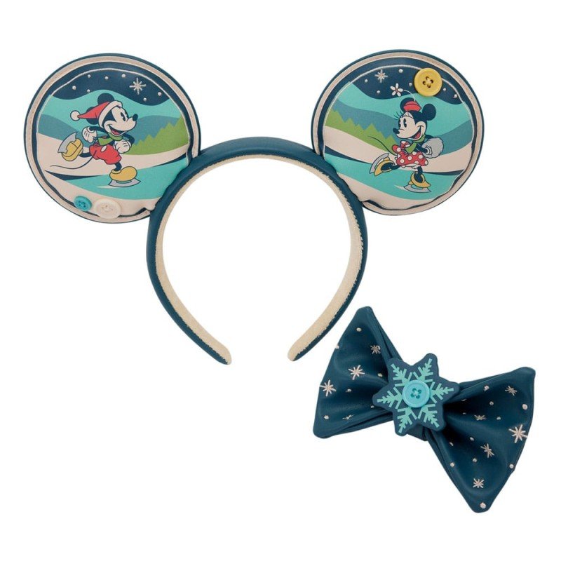 Disney by Loungefly Ears Headband Mickey and Minnie Holiday | 0671803563469