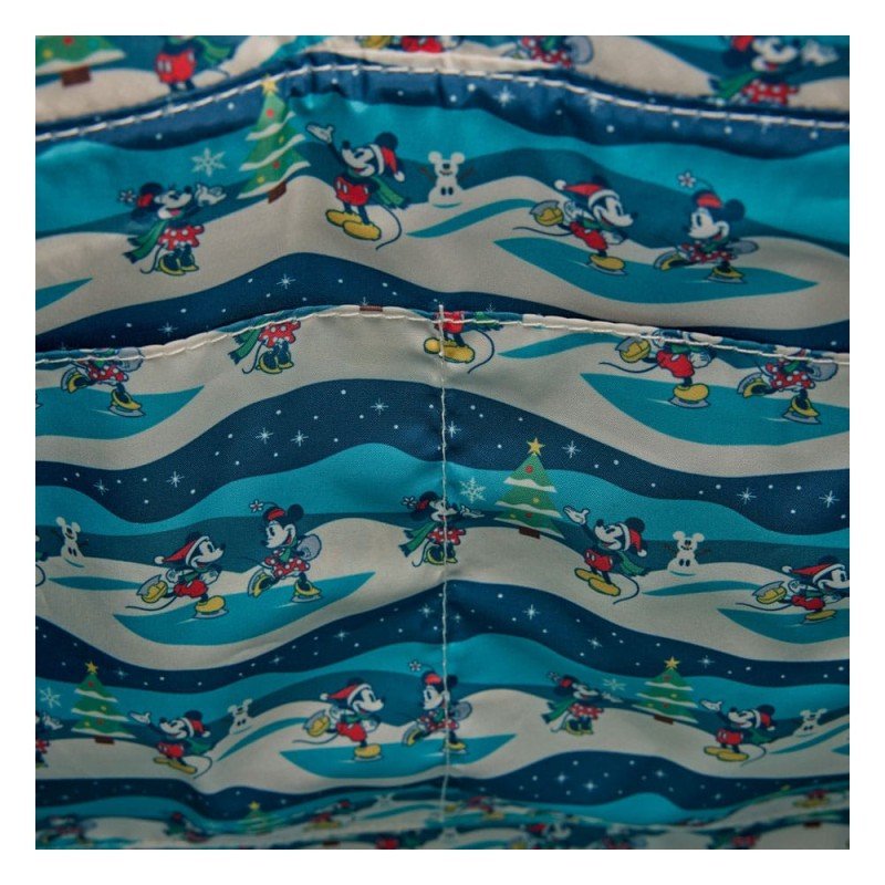 Disney by Loungefly Canvas Tote Bag Mickey and Minnie Holiday | 0671803563438