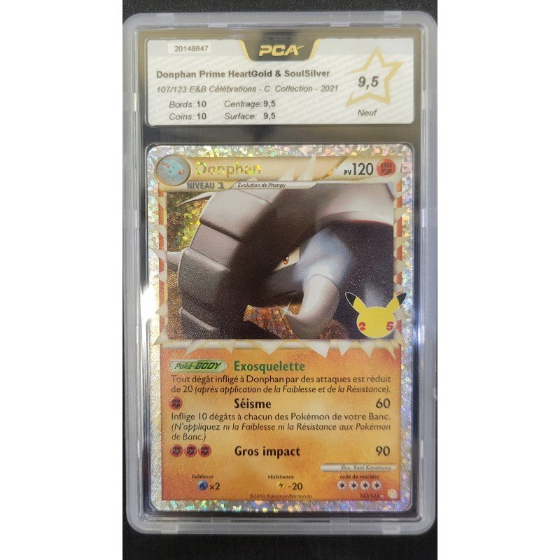 PCA - Pokémon TCG - Donphan Prime HeartGold & SoulSilver n°107/123 - E&B Célébrations - C. Collection - 2021 | 53062316