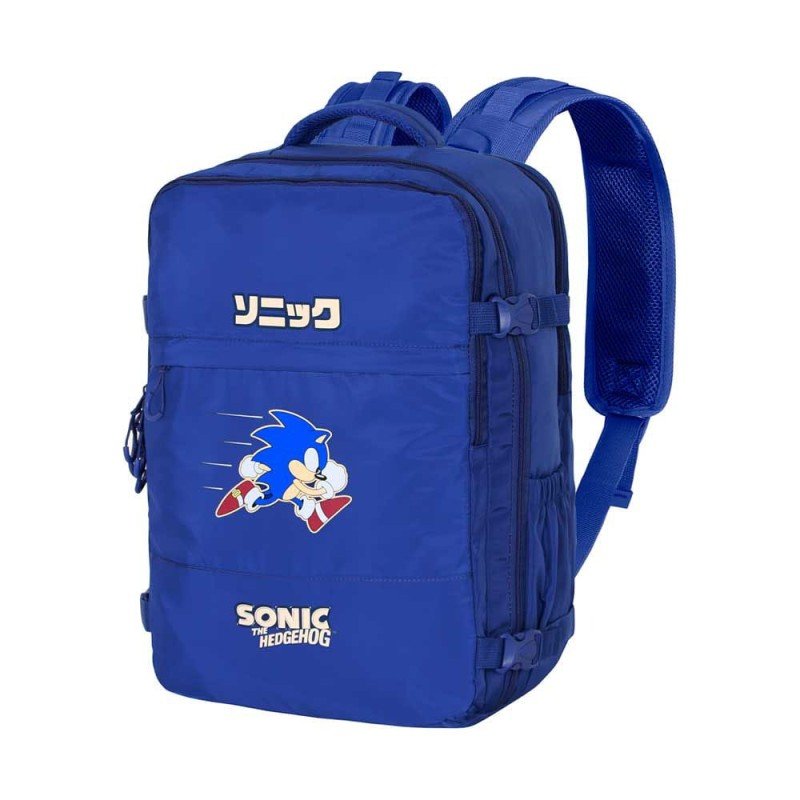 Sonic The Hedgehog Mercury Travel Backpack Sega Action Blue Large | 8445118077902