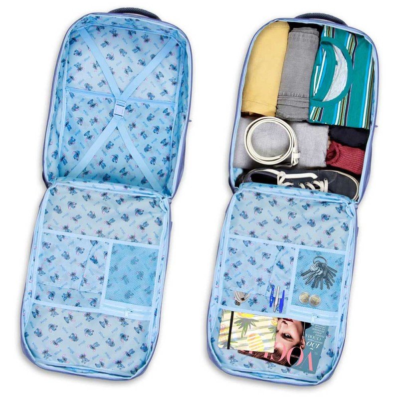 Lilo & Stitch sac à dos Mercury Travel Face Blue Large | 8445118077933