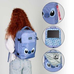 Lilo & Stitch Mercury Underseat Cabin Bag Backpack Face Blue | 8445118079623