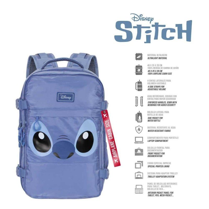 Lilo & Stitch Mercury Underseat Cabin Bag Backpack Face Blue | 8445118079623