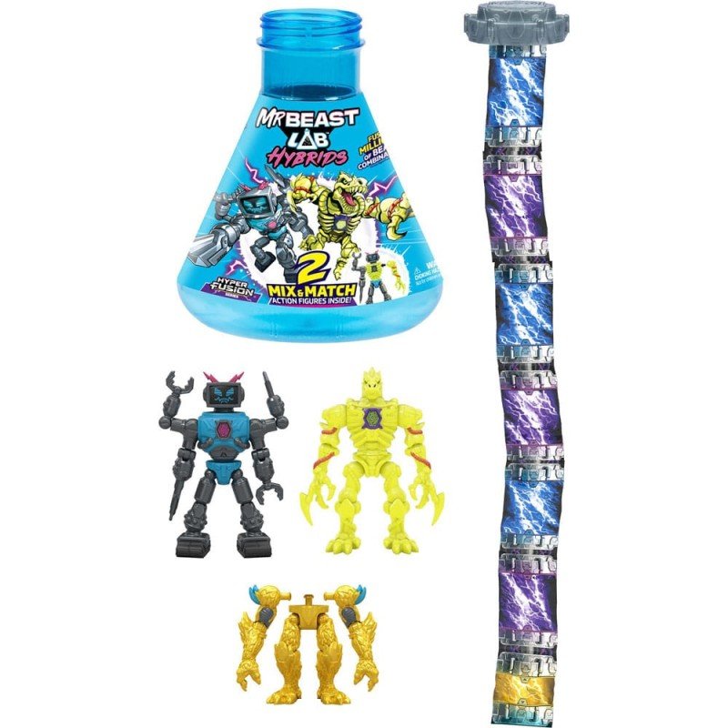 Mr. Beast Lab Hybrids Series 2 Mini Figuren 2er-Pack Lab-Bot vs Gid Skeleton 11 cm 