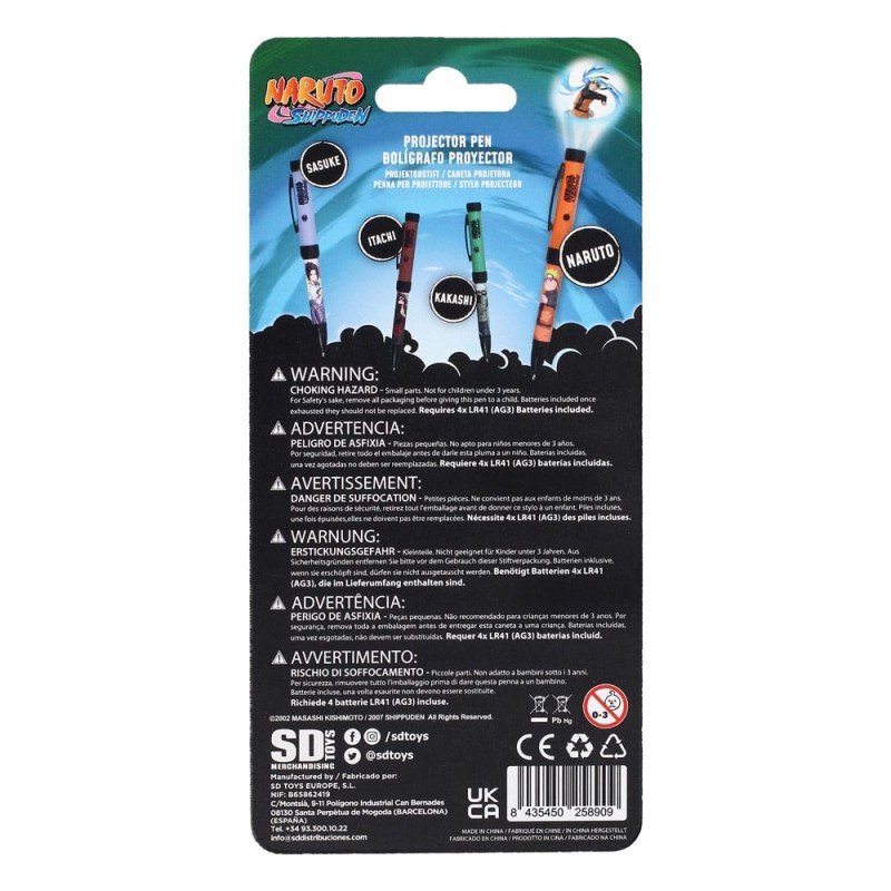 Naruto Shippuden stylo à bille projecteur Naruto | 8435450258909