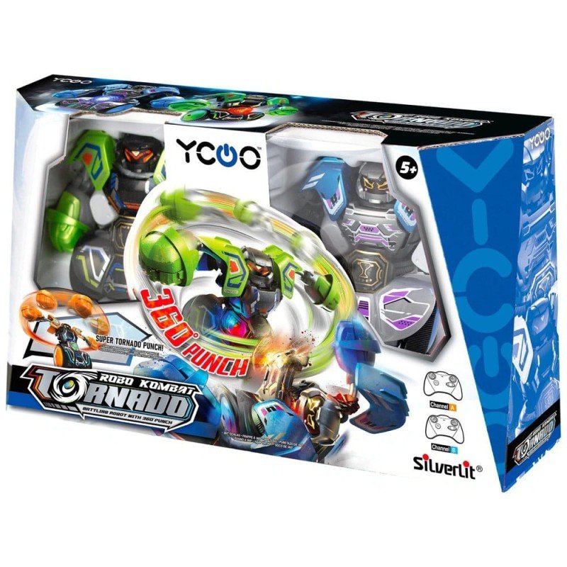 Silverlit Robo Kombat Tornado Remote-Controlled Robots 2er - Set Green/Blue | 4891813868842