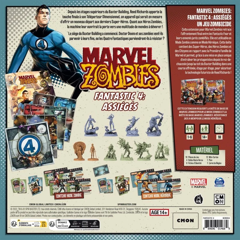Zombicide - Marvel Zombies : Fantastic 4 Assiégés | 3558380112501