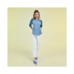 Pinocchio by Loungefly Tee T-Shirt Unisex Blue Fairy Shirred Raglan Size M | 0671803546134