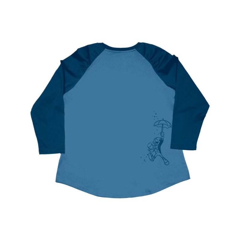 Pinocchio by Loungefly Tee T-Shirt Unisex Blue Fairy Shirred Raglan Size XXL | 0671803546165