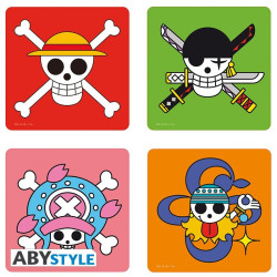 One Piece Set 4 Dessous de verre "Skulls"