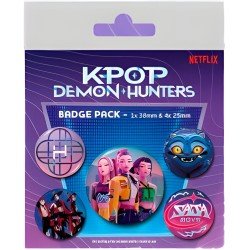 KPop Demon Hunters pack 5 badges 