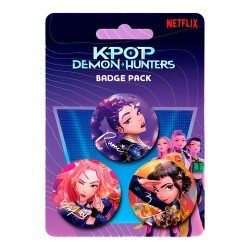 KPop Demon Hunters pack 3 badges 