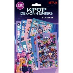 KPop Demon Hunters pack de 500 stickers 