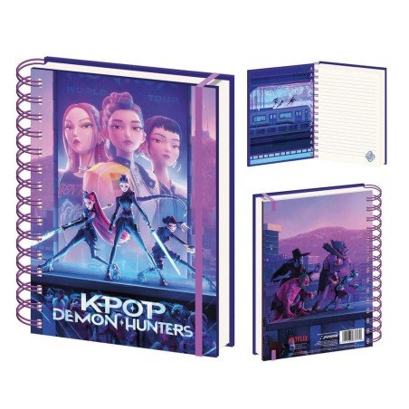 KPop Demon Hunters cahier à spirale A5 Wiro 