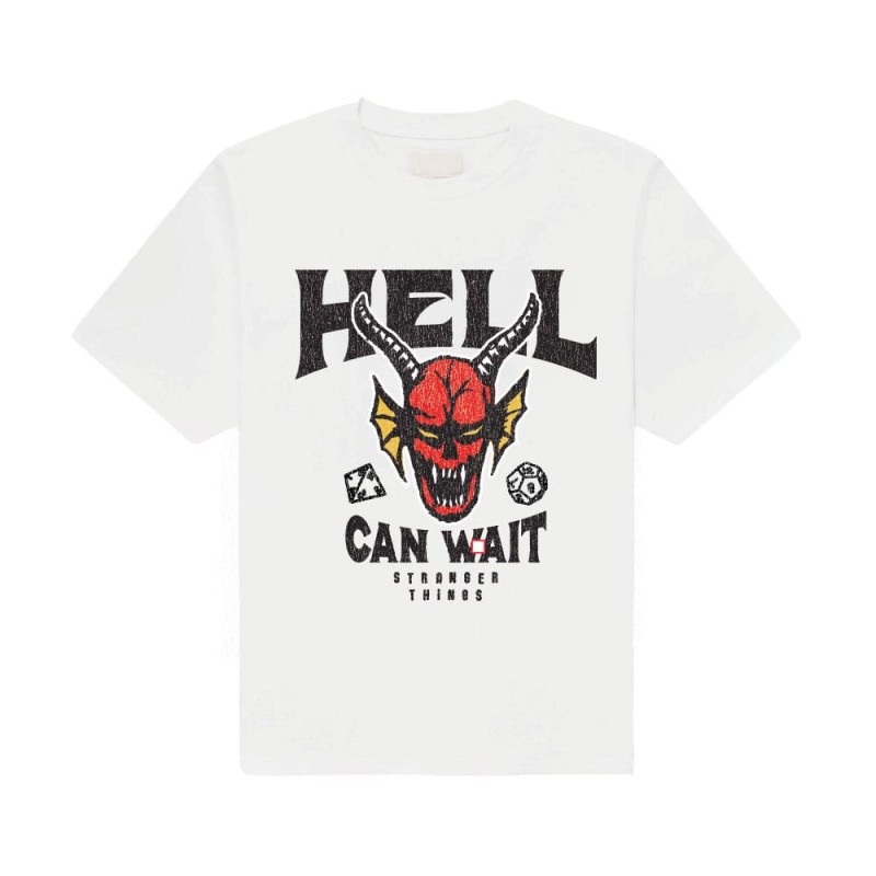 Stranger Things T-Shirt Hell Can Wait (white) (XXL)