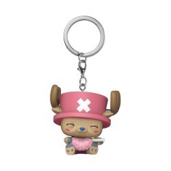 One Piece présentoir porte-clés Pocket POP! Chopper w/Cotton Candy 4 cm (12)