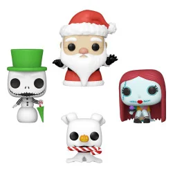 Disney The Nightmare Before Christmas Pack 4 Pocket POP Keychain! Vinyl Tree Holiday 4 cm | 889698739115