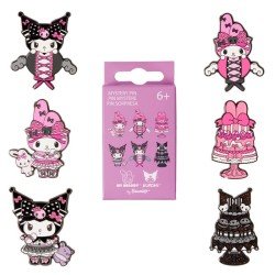 Paramount by Loungefly Blind Box Enameled Pin Assortment My Melody and Kuromi Pink and Black (12)