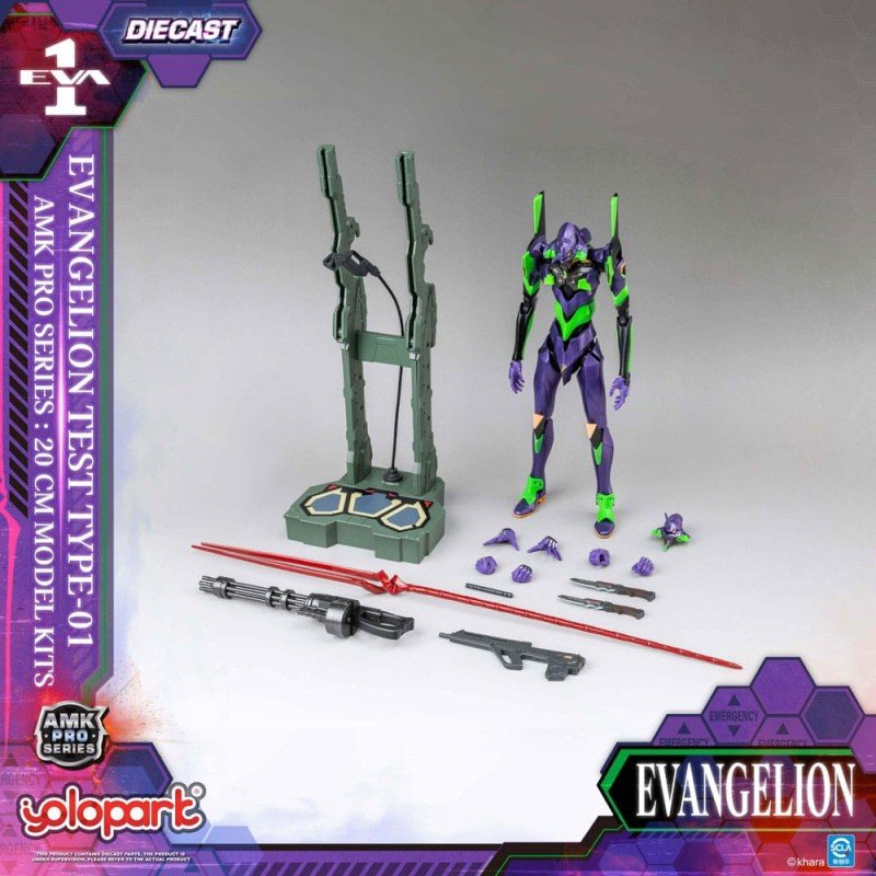 Neon Genesis Evangelion Figuur Plastic Model Kit AMK Pro Series Eva-01 Test Type 20 cm    