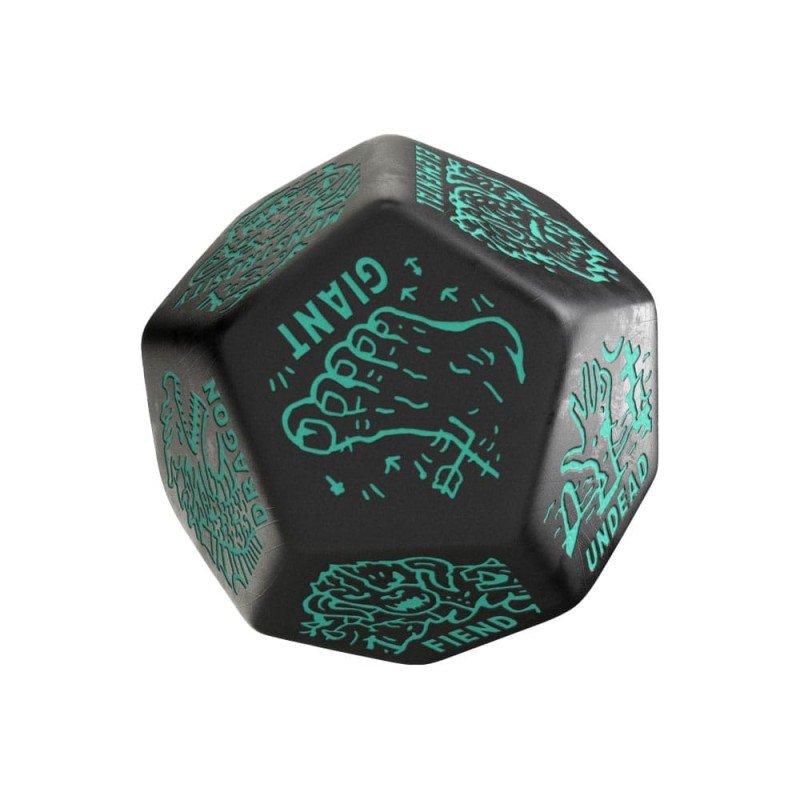 Viridian Jumbo dé Monster Generator Die D12 Noir