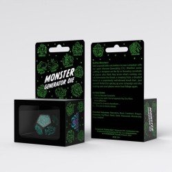 Viridian Jumbo Dice Monster Generator Die D12 Black