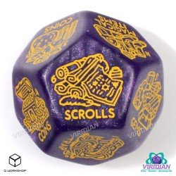 Viridian Jumbo dé Treasure Generator Die D12 Shimmering Purple