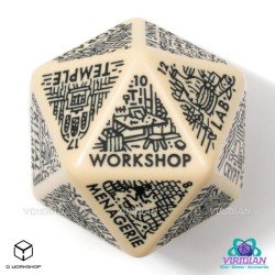 Viridian Jumbo Dobbelsteen-Dungeon Room Generator D20 Beige