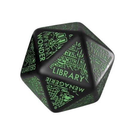 Viridian Jumbo dé Dungeon Room Generator D20 Noir