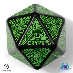 Viridian Jumbo dé Dungeon Room Generator D20 Noir