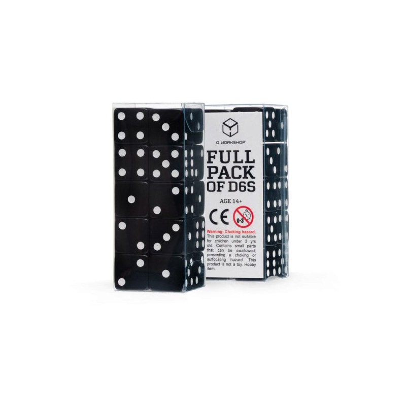 Q Workshop Dice Pack Full Pack D6 Black (20)