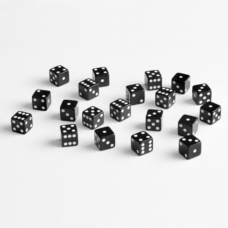 Q Workshop Dice Pack Full Pack D6 Black (20)