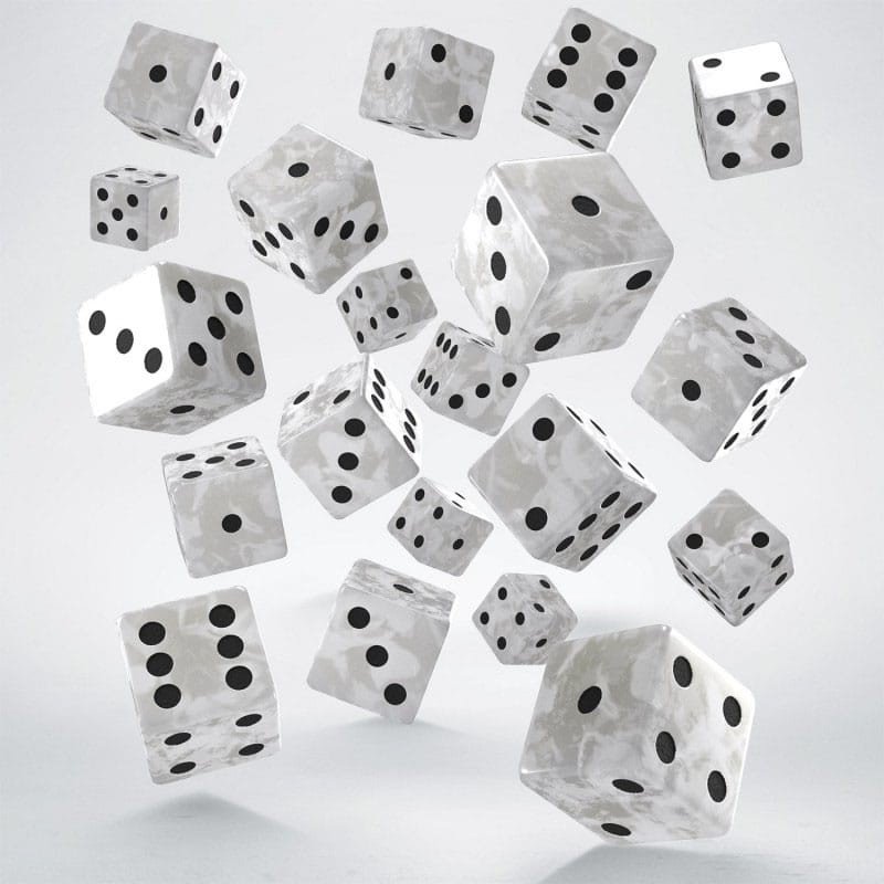 Q Workshop Full Pack Dice Pack D6 Pearl (20)