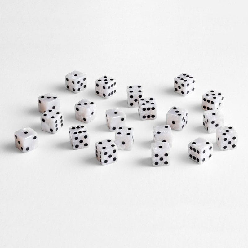 Q Workshop Full Pack Dice Pack D6 Pearl (20)