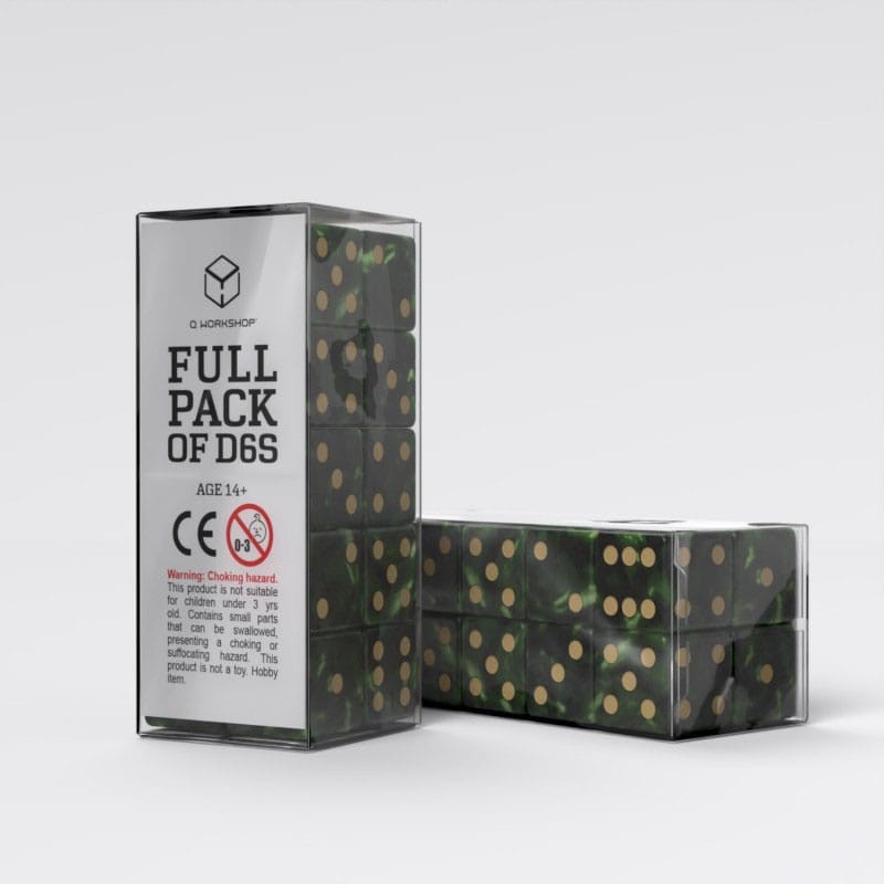 Q Workshop Dice Pack Full Pack D6 Green (20)