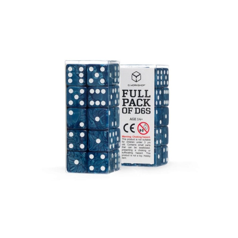 Q Workshop Full Pack Dice Pack D6 Cobalt(20)