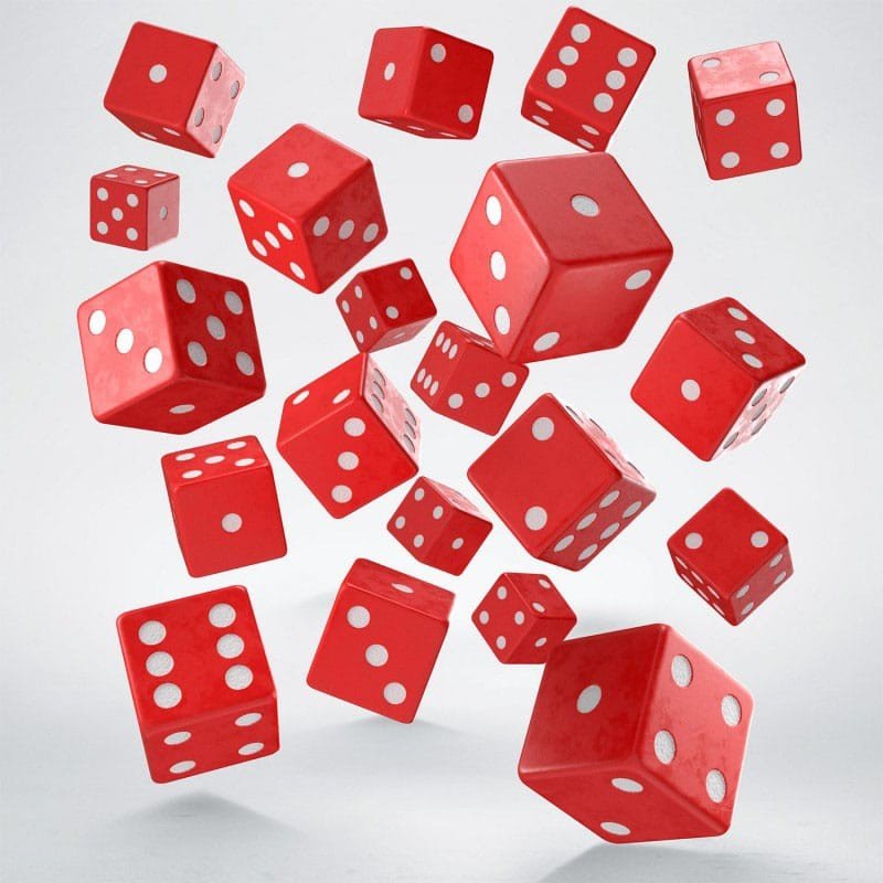 Q Workshop Dice Pack Full Pack D6 Red (20)