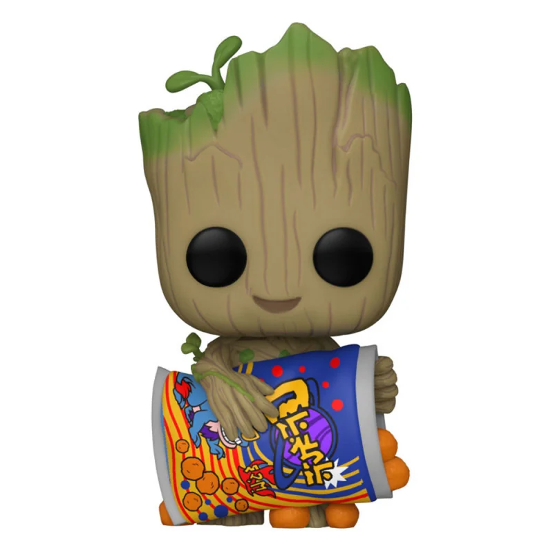 Marvel Je s'appelle Groot Figurine Funko POP! Animation Vinyl Groot with Cheese Puffs 9 cm | 889698706544