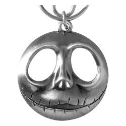 The Nightmare Before Christmas Metal Jack Head with Bow Keychain