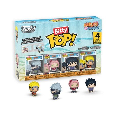 Naruto Shippuden 4-pack Bitty POP Figuren! Vinyl Team 7 met CH 2,5 cm